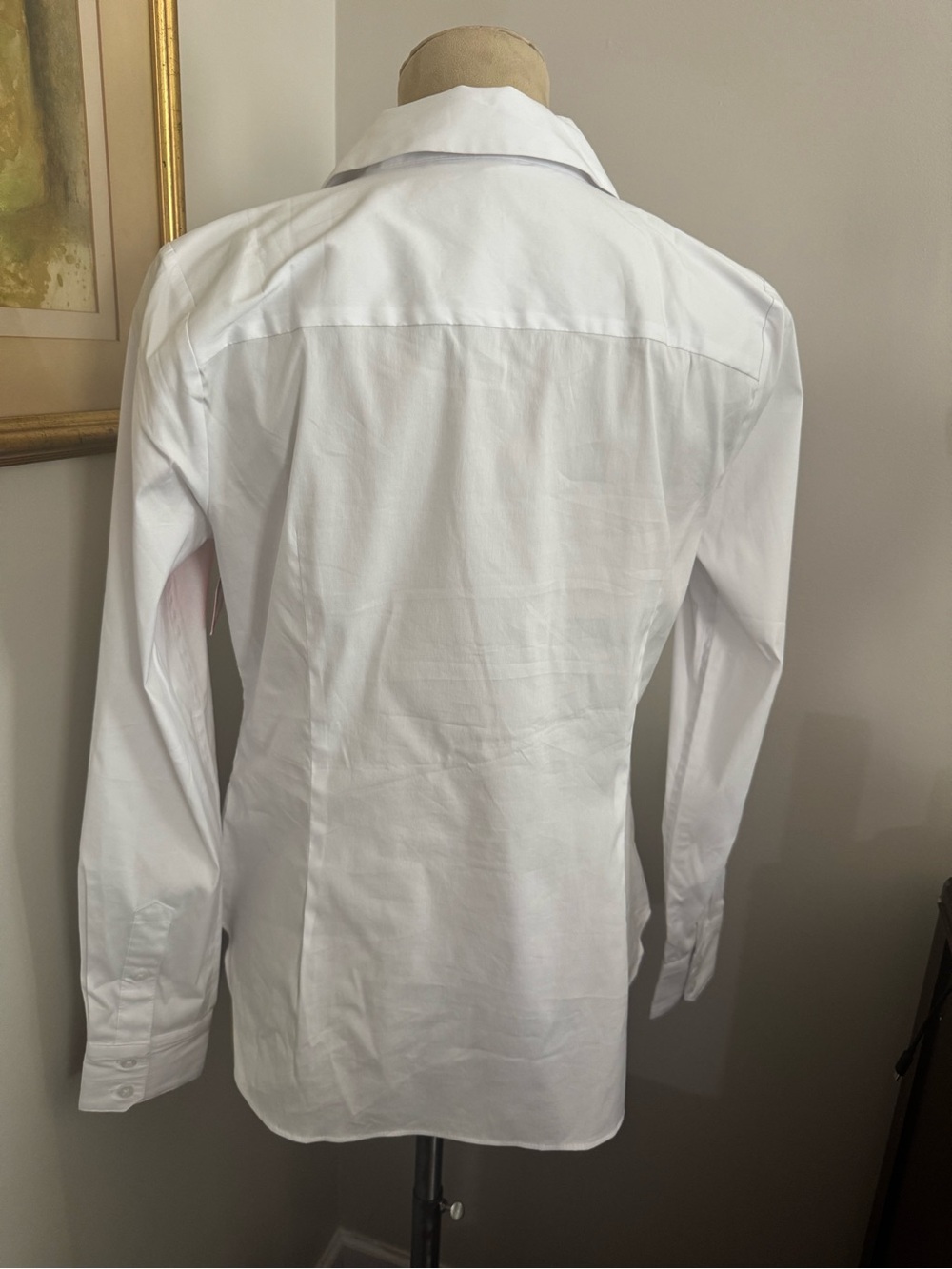 SPANX White No Gape Cotton/Nylon/Elastane Shirt Size Medium - Picture 7 of 13